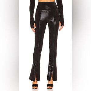 Norma Kamali Black Shiny Leggings